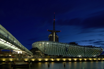 Construção de edifícios de iluminação de paisagem LED
